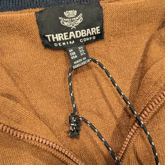 NWT Threadbare half zip up sweater - Picture 4 of 4